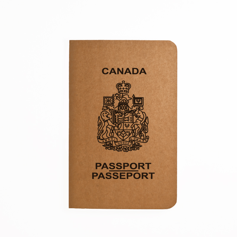Canada Passport - Handmade Notebook - Patriotic