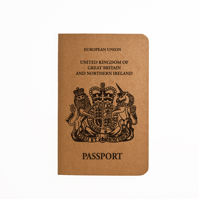 Uk Passport - Handmade Notebook - Patriotic