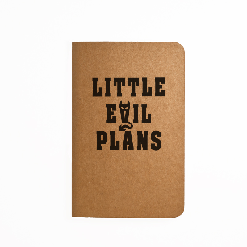 Little Evil Plans - Handmade Notebook