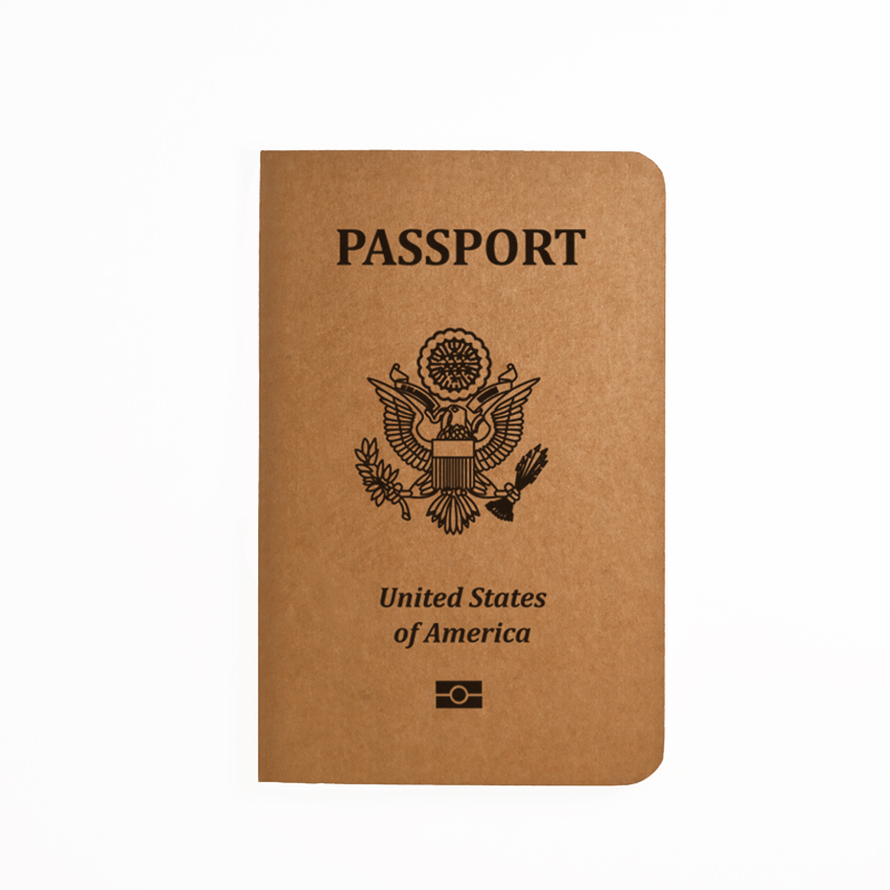United States Passport - Handmade Notebook - Patriotic